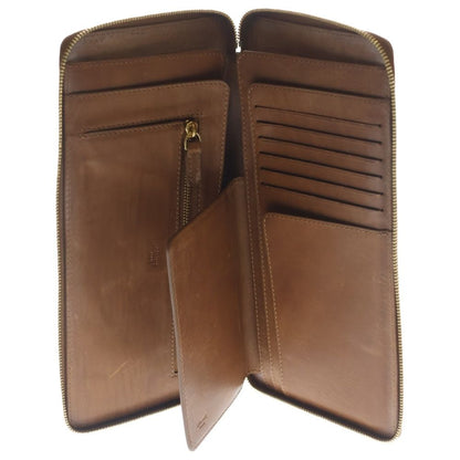 Celine Triomphe Canvas Zip Around Organizer Wallet Brown Gray — view 6