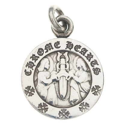 Chrome Hearts Chrm Angl Mdl V2 Angel Medal Charm Pendant Top Silver