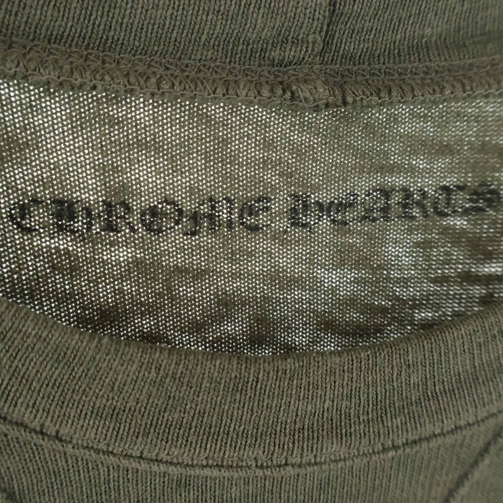 Chrome Hearts Back Cemetery Cross Sweatshirt Shirt Logo Printed Crew Neck Khaki — view 7
