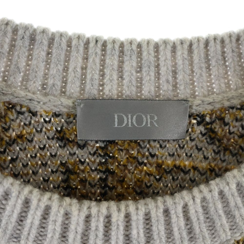 Dior Oblique Wool Knit Sweater Gray — view 7