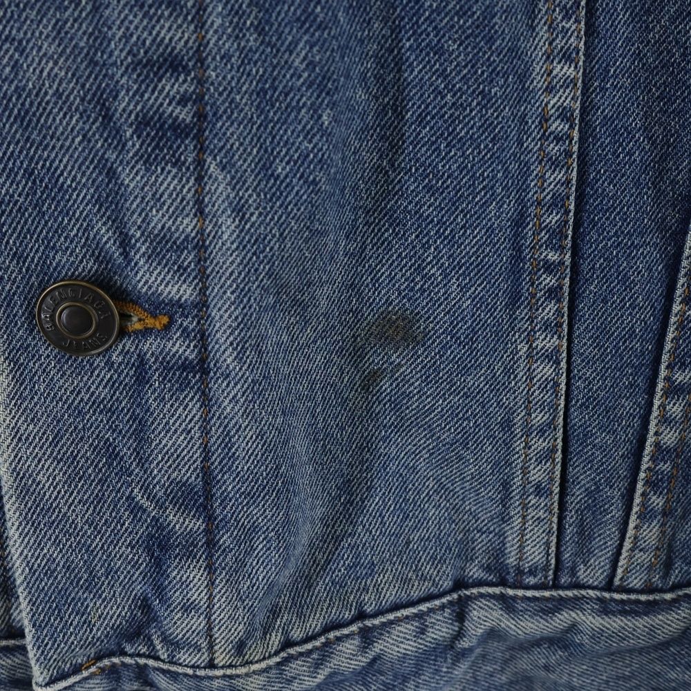Balenciaga Front Embroidery Logo Denim Jacket Indigo — view 5