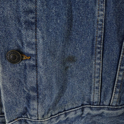 Balenciaga Front Embroidery Logo Denim Jacket Indigo — view 5