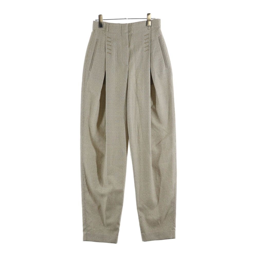 Fendi Check All Over Barrel Trousers Pants Beige