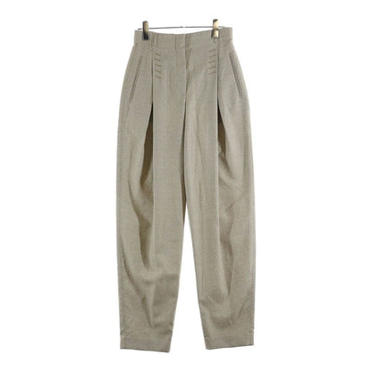 Fendi Check All Over Barrel Trousers Pants Beige