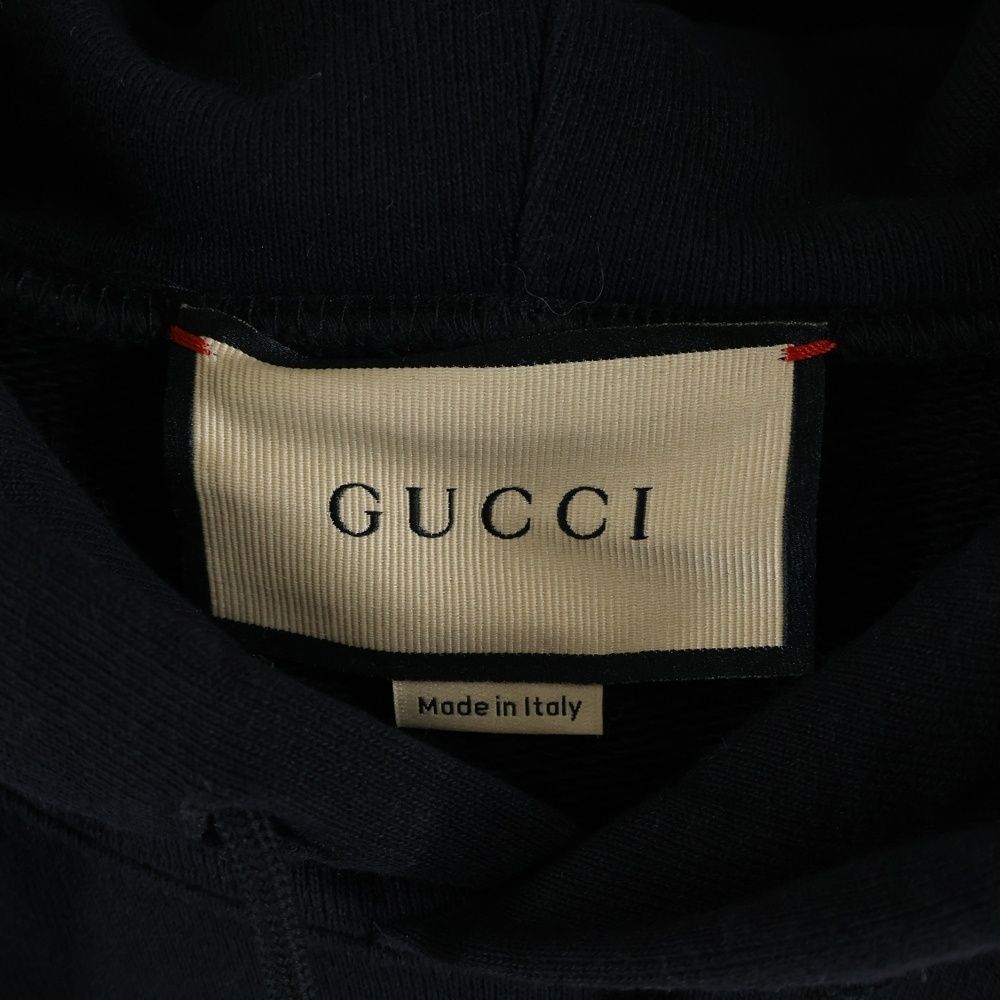 Gucci Mirror Logo Sweatshirt Pullover Hoodie Black — view 6
