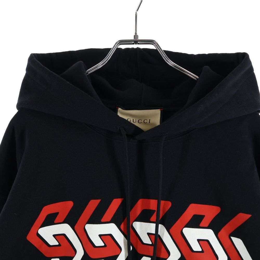 Gucci Mirror Logo Sweatshirt Pullover Hoodie Black — view 4