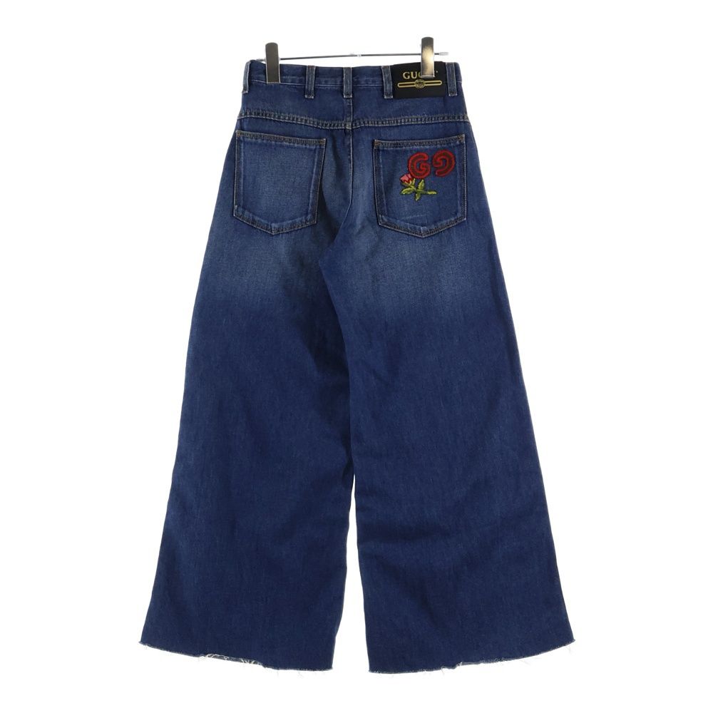 Gucci Wide Leg Denim Pants Indigo Blue — view 2