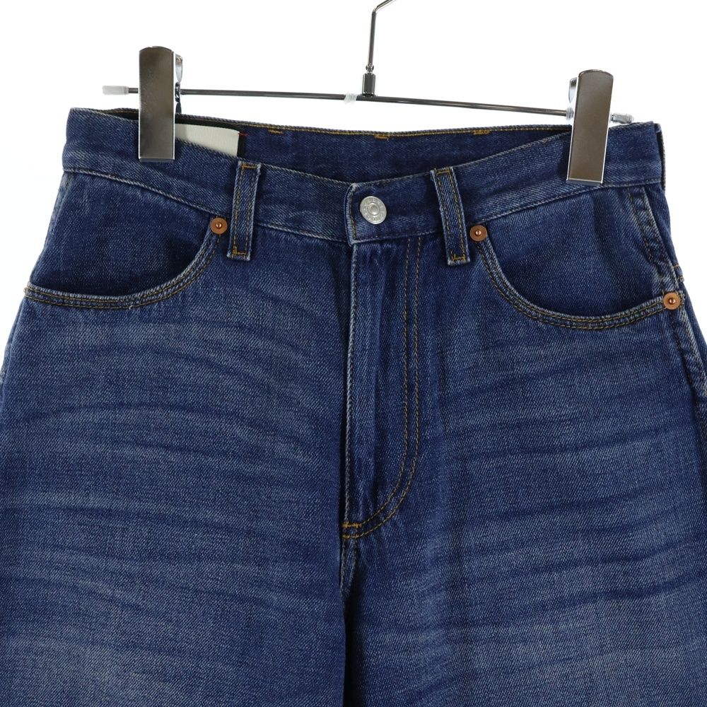 Gucci Wide Leg Denim Pants Indigo Blue — view 3
