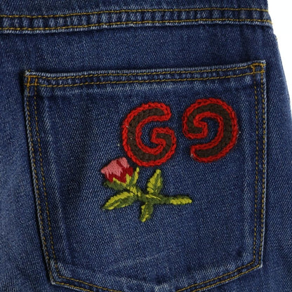 Gucci Wide Leg Denim Pants Indigo Blue — view 6