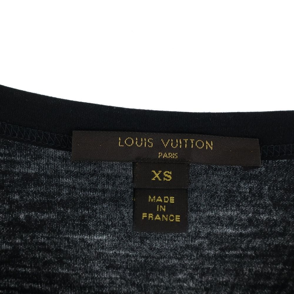 Louis Vuitton Lace Pattern T-Shirt LV Logo Short Sleeve Black — view 7