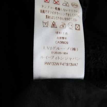 Louis Vuitton Lace Pattern T-Shirt LV Logo Short Sleeve Black — view 8