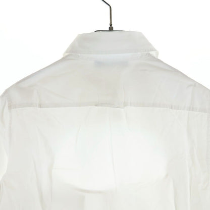 Prada Cut Out Shirt Triangle Logo Cut Out Long Sleeve White — view 4