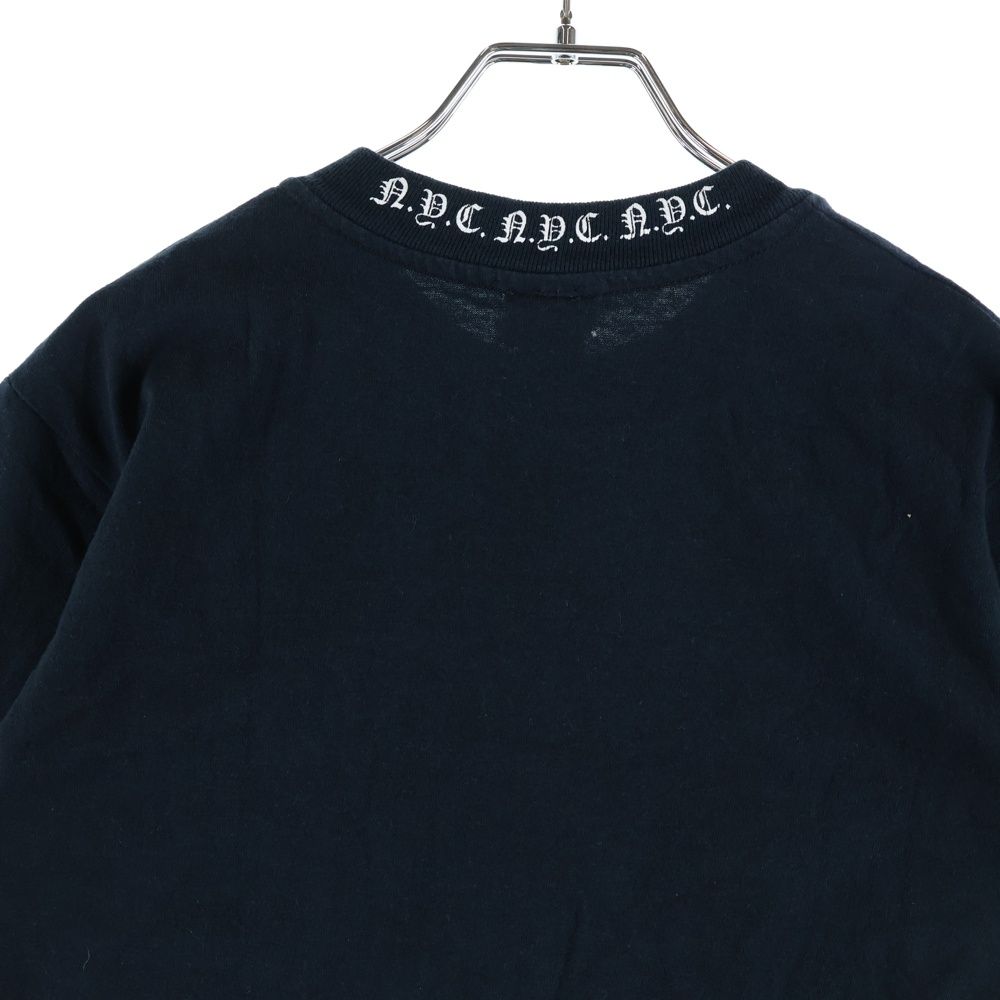 Chrome Hearts Vintage Nyc Neck Logo S Tee Nyc Crew Short Sleeve T-Shirt Black — view 4