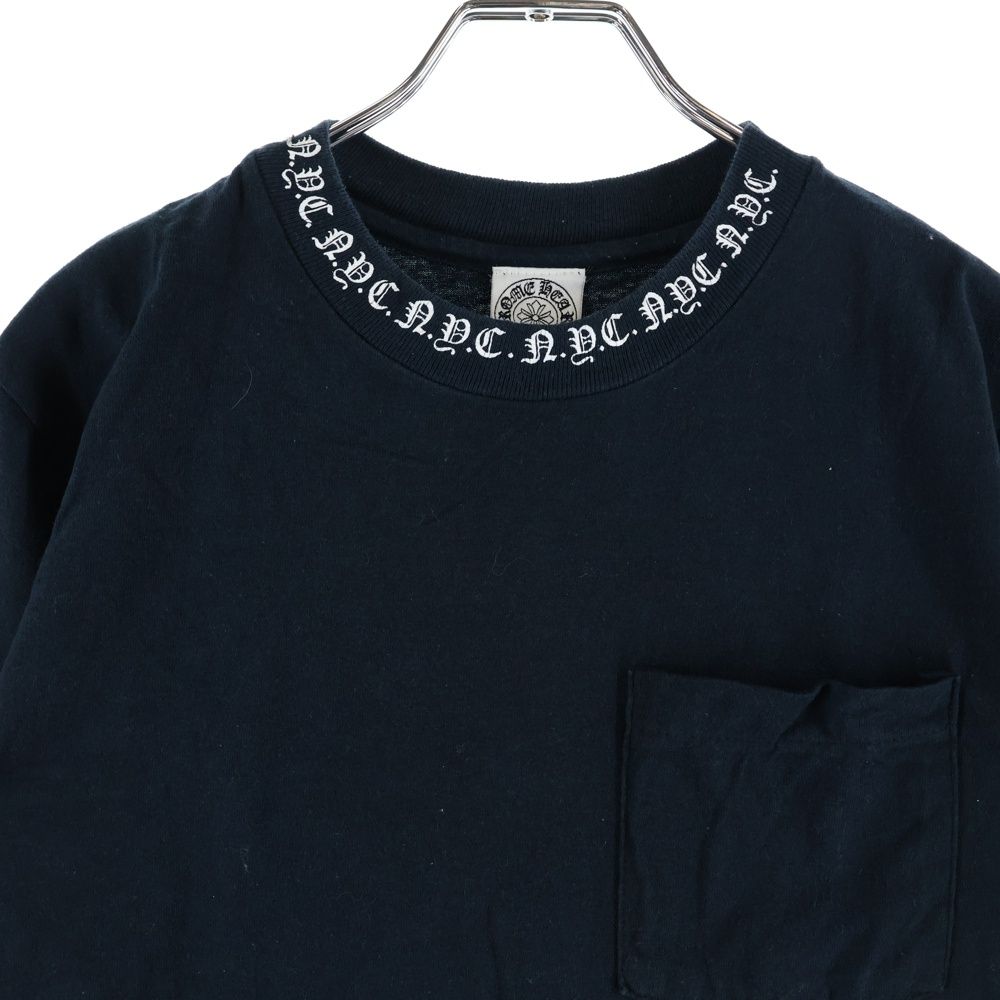 Chrome Hearts Vintage Nyc Neck Logo S Tee Nyc Crew Short Sleeve T-Shirt Black — view 3