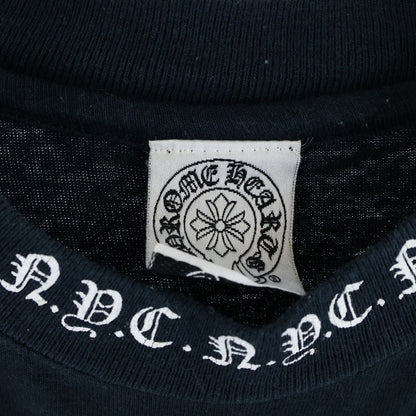 Chrome Hearts Vintage Nyc Neck Logo S Tee Nyc Crew Short Sleeve T-Shirt Black — view 7