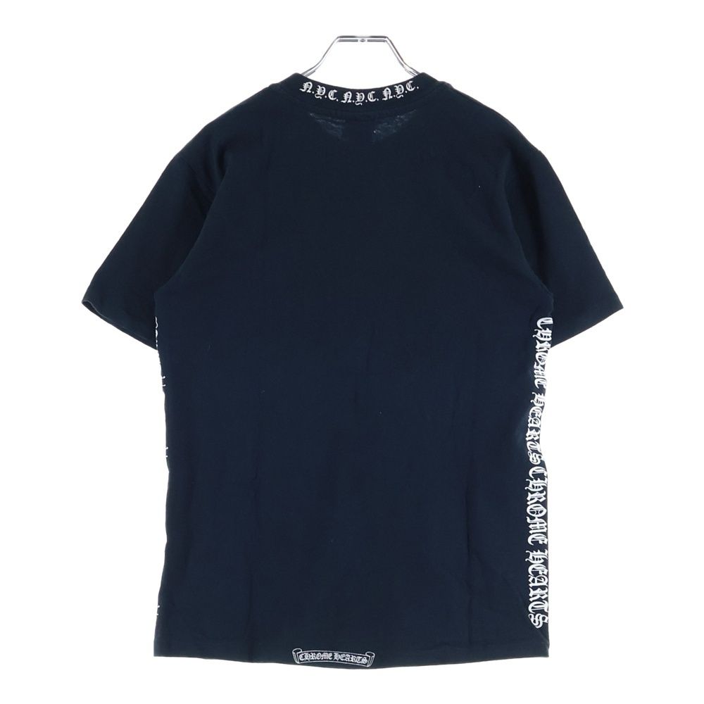 Chrome Hearts Vintage Nyc Neck Logo S Tee Nyc Crew Short Sleeve T-Shirt Black — view 2