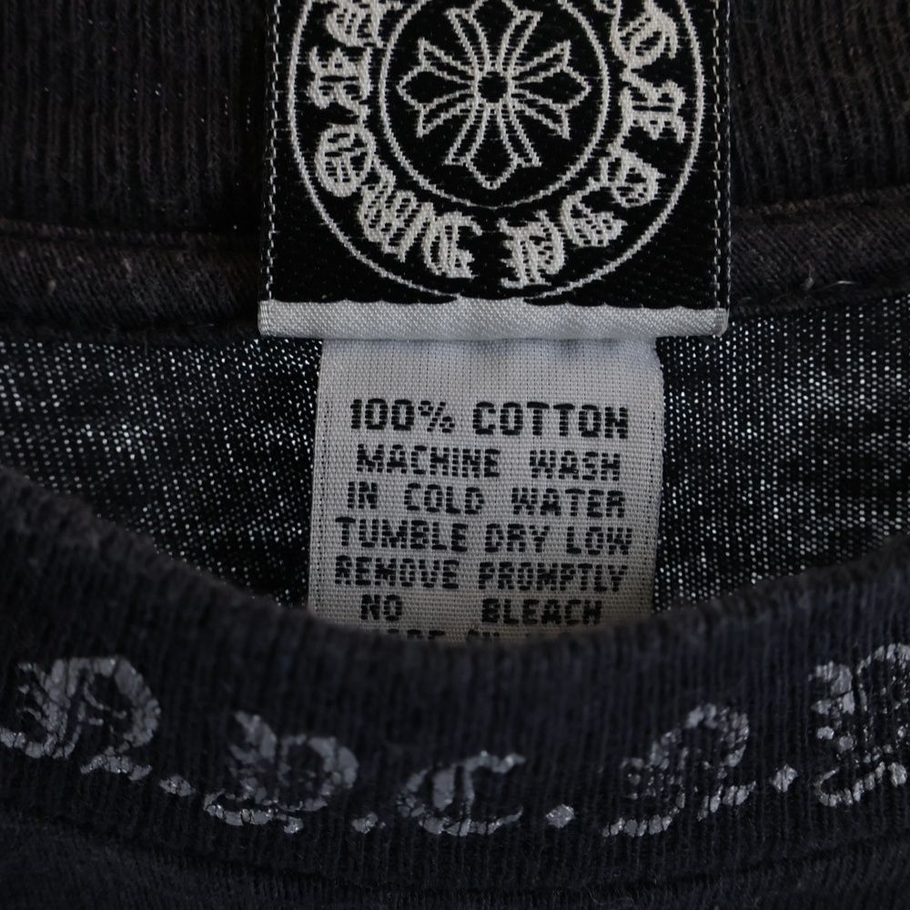 Chrome Hearts Vintage Nyc Neck Logo S Tee Nyc Crew Short Sleeve T-Shirt Black — view 8