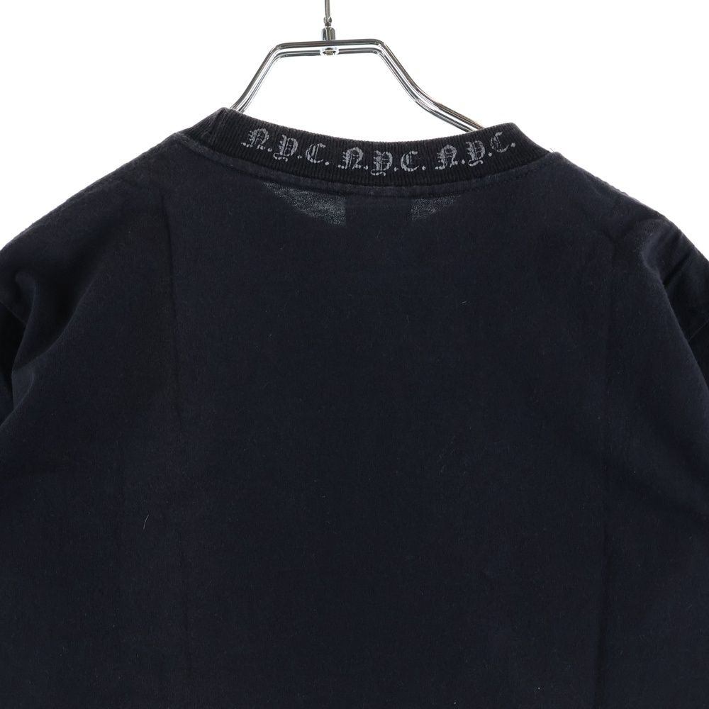Chrome Hearts Vintage Nyc Neck Logo S Tee Nyc Crew Short Sleeve T-Shirt Black — view 3
