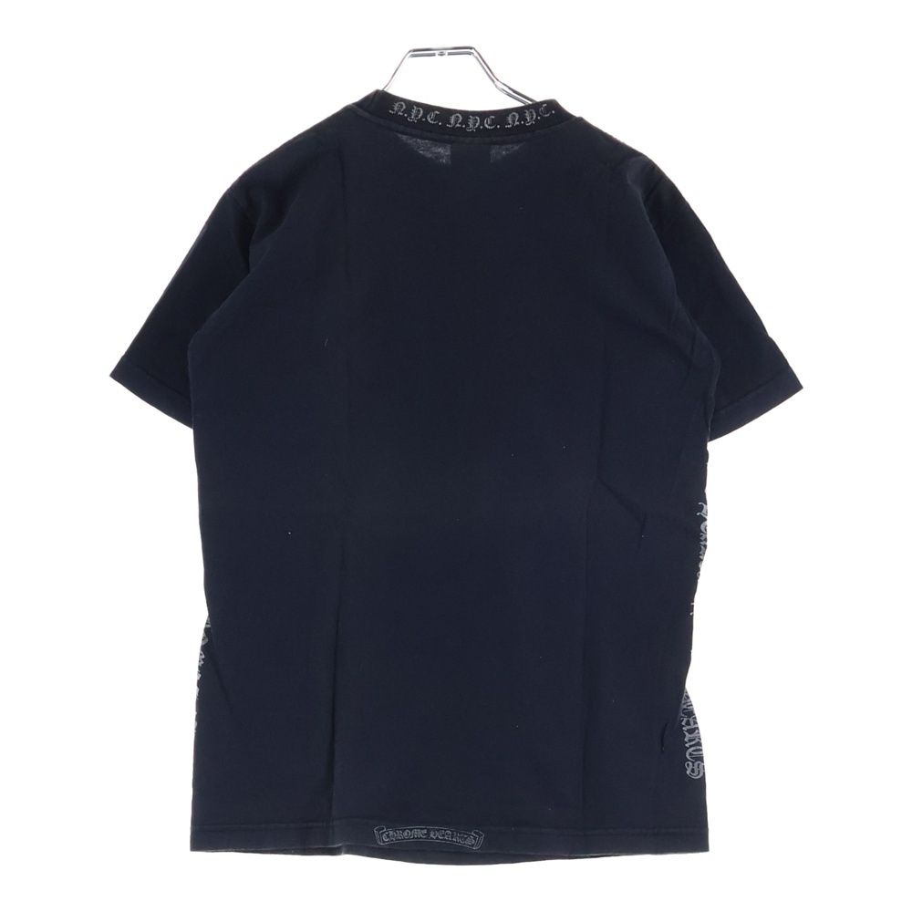 Chrome Hearts Vintage Nyc Neck Logo S Tee Nyc Crew Short Sleeve T-Shirt Black — view 2