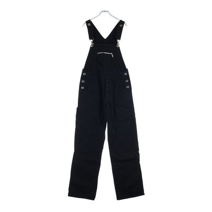 Chrome Hearts Overall Horse Shoe Logo Button Denim Black