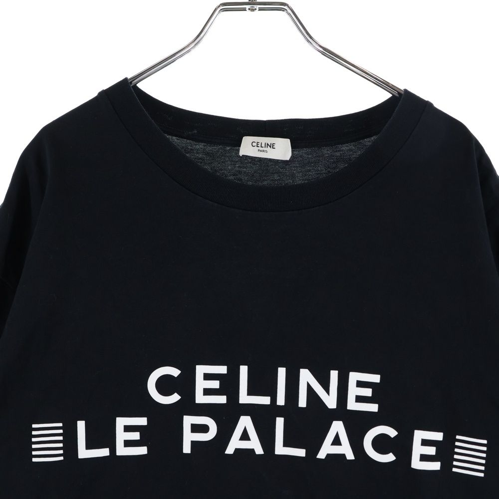 Celine le Palace Tee Pallas Logo Print Crew Neck Short Sleeve T-Shirt Black — view 3