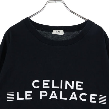 Celine le Palace Tee Pallas Logo Print Crew Neck Short Sleeve T-Shirt Black — view 3