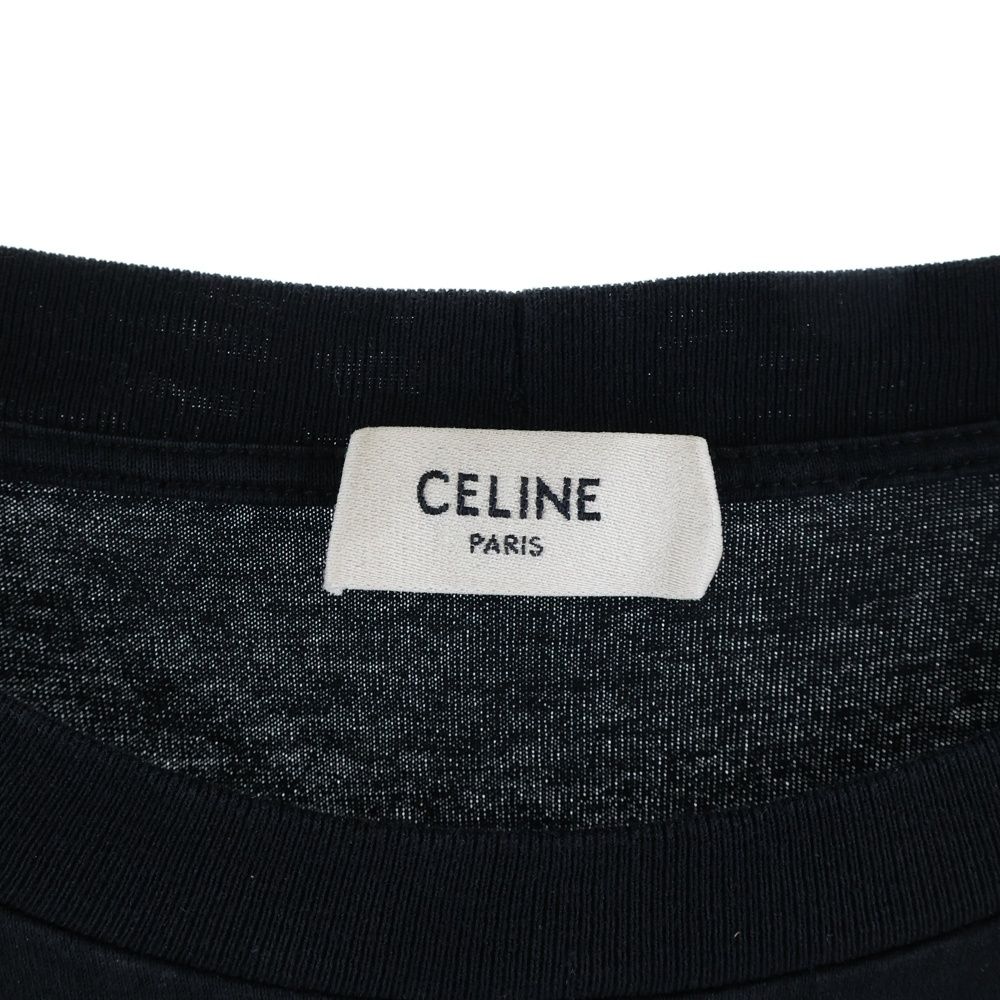 Celine le Palace Tee Pallas Logo Print Crew Neck Short Sleeve T-Shirt Black — view 7