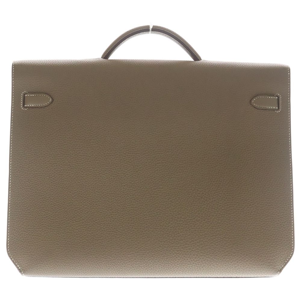 Hermes Kelly Depeche 36 Etoupe Togo Leather Hand Business Bag Silver Beige — view 2