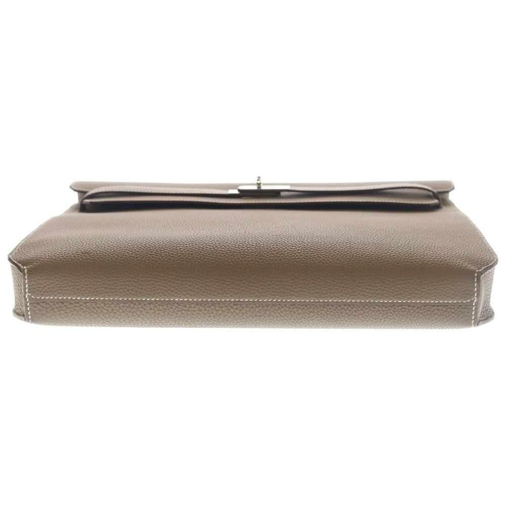 Hermes Kelly Depeche 36 Etoupe Togo Leather Hand Business Bag Silver Beige — view 5
