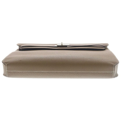 Hermes Kelly Depeche 36 Etoupe Togo Leather Hand Business Bag Silver Beige — view 5