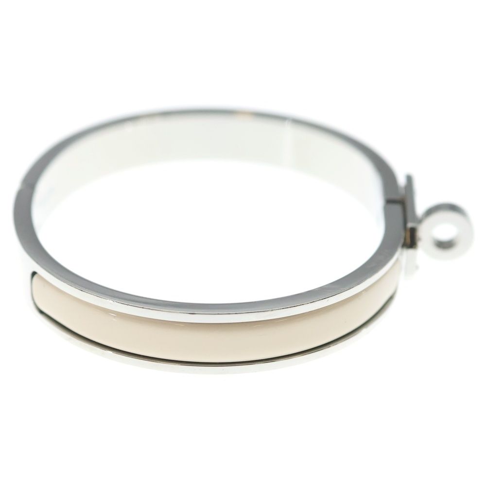 Hermes Mini Click Kelly White Silver Bracelet Bangle — view 3