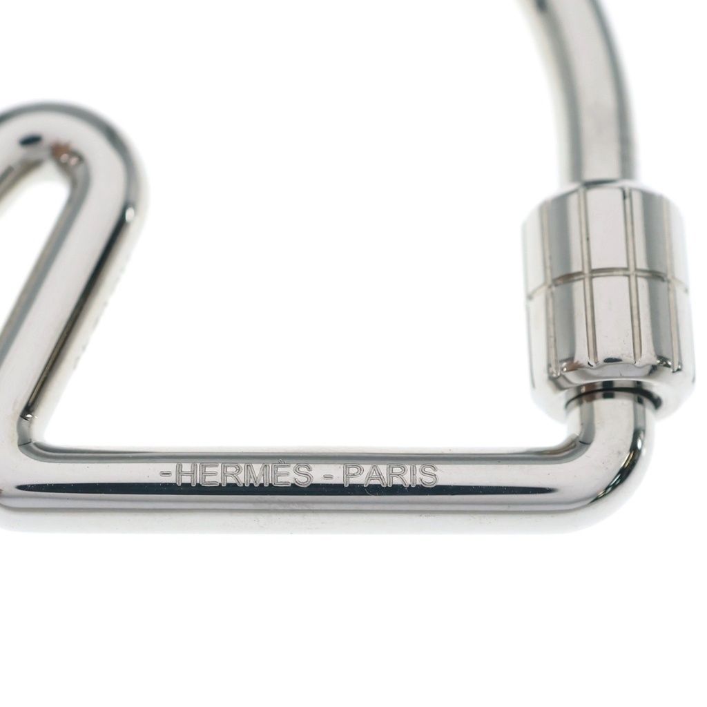 Hermes Schwalki Ring Key Holder Bag Charm Silver — view 5