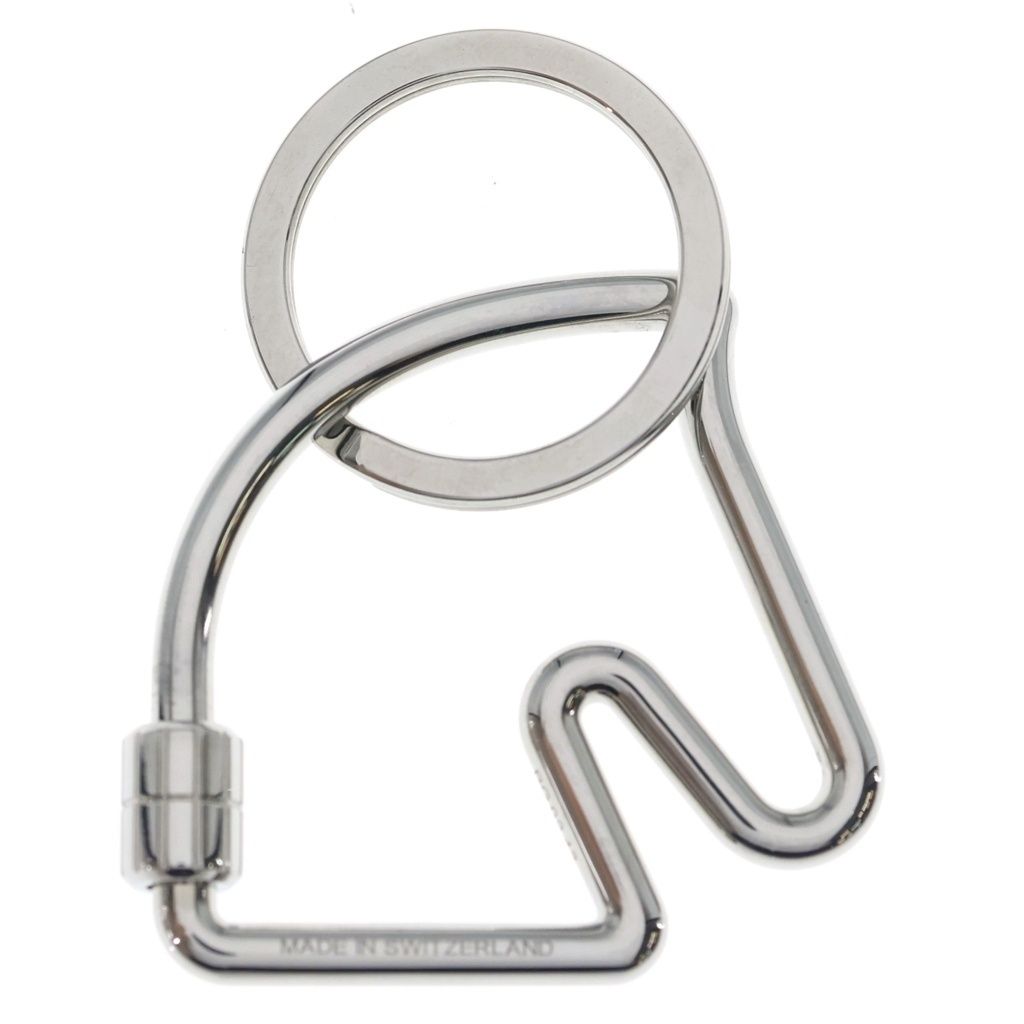Hermes Schwalki Ring Key Holder Bag Charm Silver — view 2