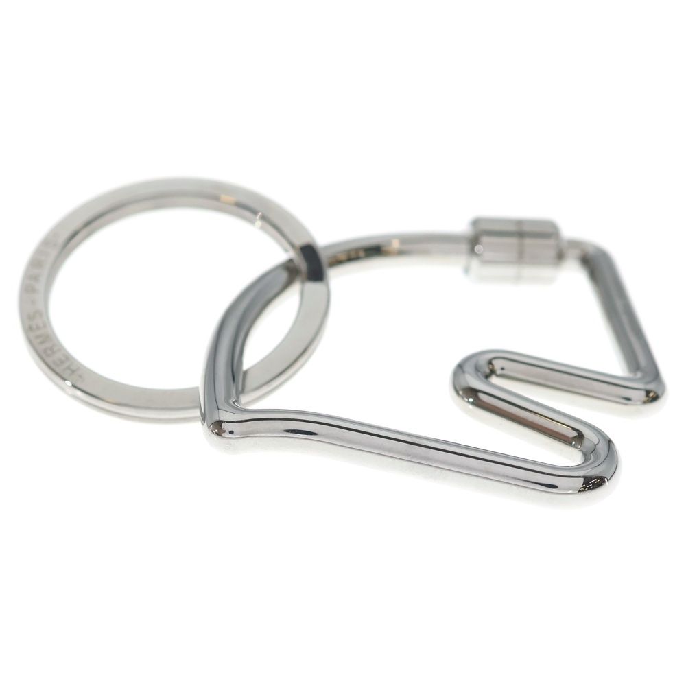 Hermes Schwalki Ring Key Holder Bag Charm Silver — view 4