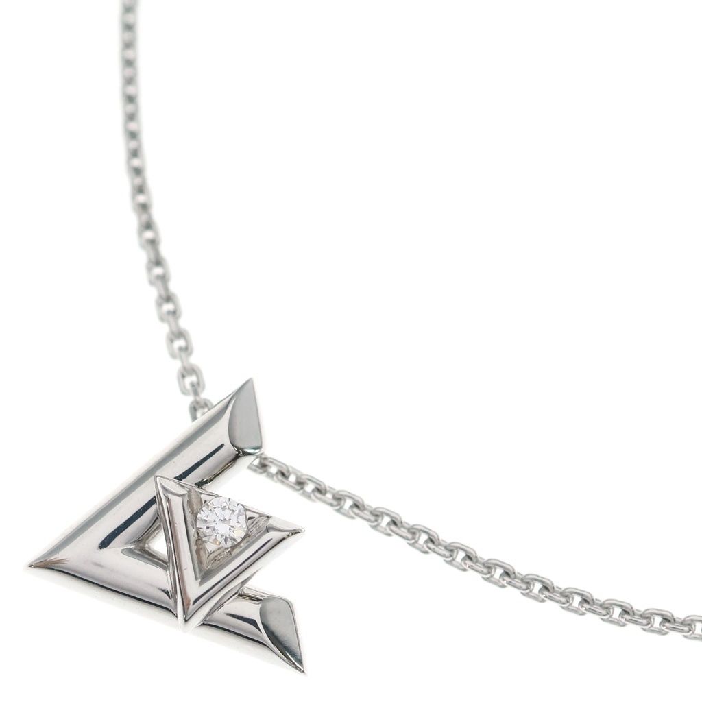 Louis Vuitton Vault One PM Necklace 18k WG White Gold