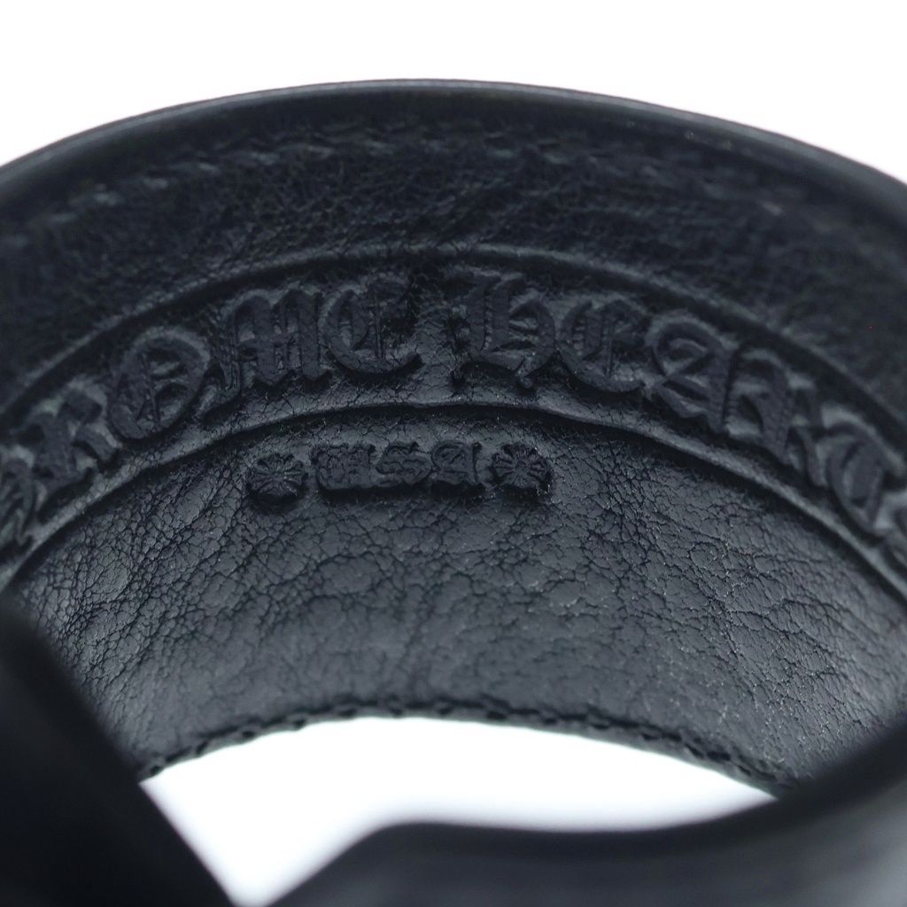 Chrome Hearts R&r Tiny Buckle Gunslinger Leather Bracelet Choker Black Silver — view 5