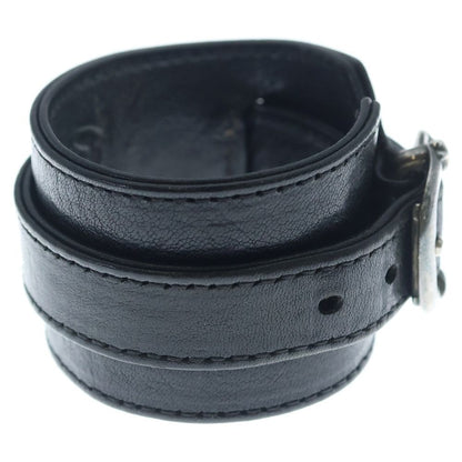 Chrome Hearts R&r Tiny Buckle Gunslinger Leather Bracelet Choker Black Silver — view 3