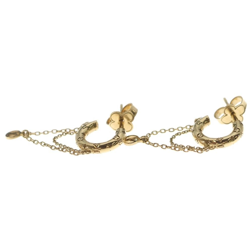 Louis Vuitton Nanogram Hoop Earrings Gold Plated — view 3