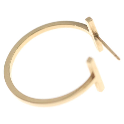 Tiffany & Co T Wire Hoop Earrings Pink Gold 18k — view 5