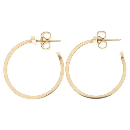Tiffany & Co T Wire Hoop Earrings Pink Gold 18k — view 3