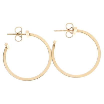 Tiffany & Co T Wire Hoop Earrings Pink Gold 18k — view 4