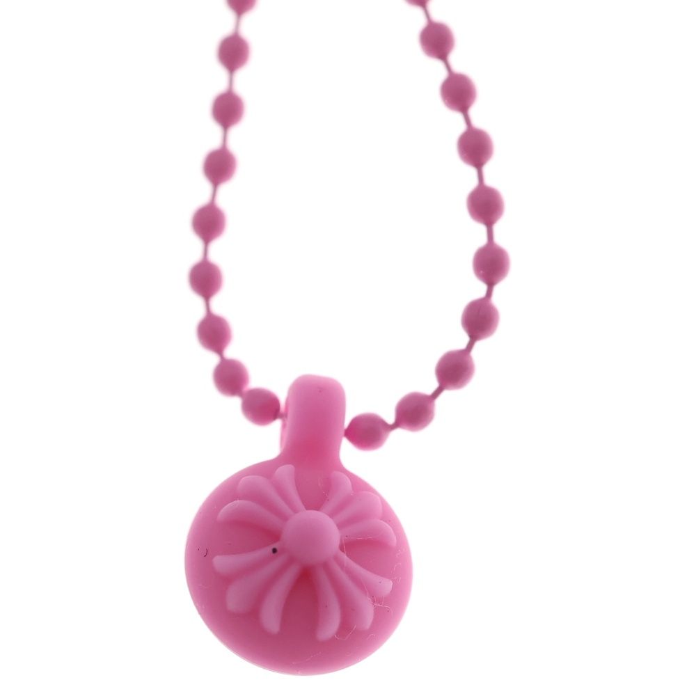 Chrome Hearts Rubber CH Crs Ball 2 Cross Necklace Silicone Pink — view 3