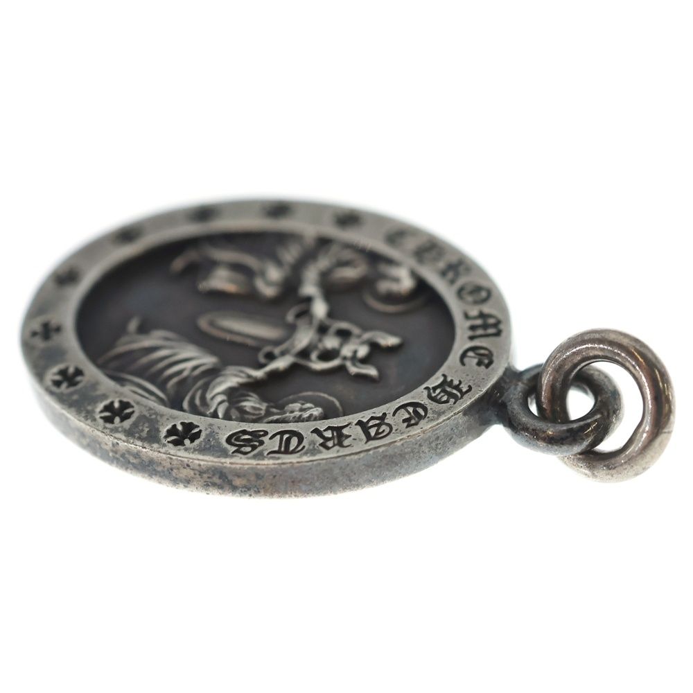 Chrome Hearts Angel Medal Oval Pendant Top Silver — view 5