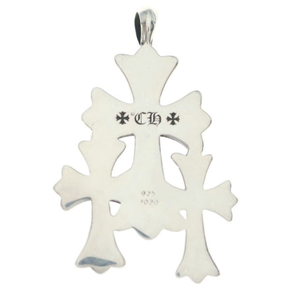 Chrome Hearts 3 CH Crs Sml Triple CH Cross Small Pendant Top Silver — view 2