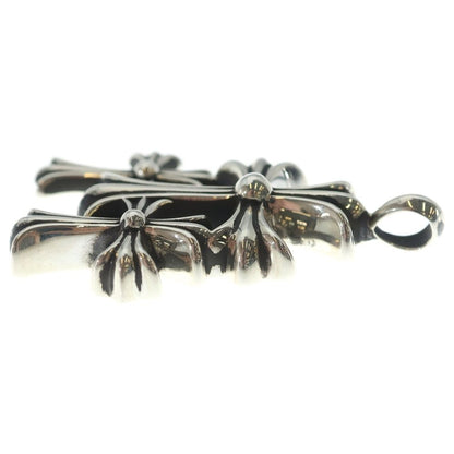Chrome Hearts 3 CH Crs Sml Triple CH Cross Small Pendant Top Silver — view 3