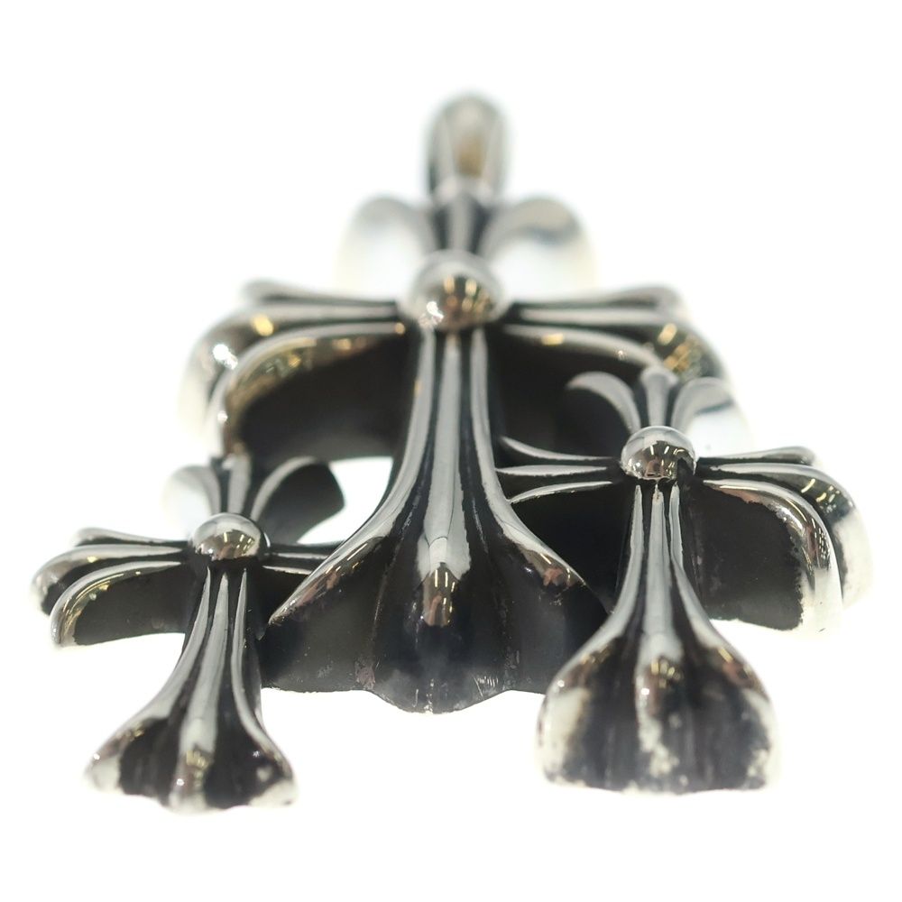 Chrome Hearts 3 CH Crs Sml Triple CH Cross Small Pendant Top Silver — view 5