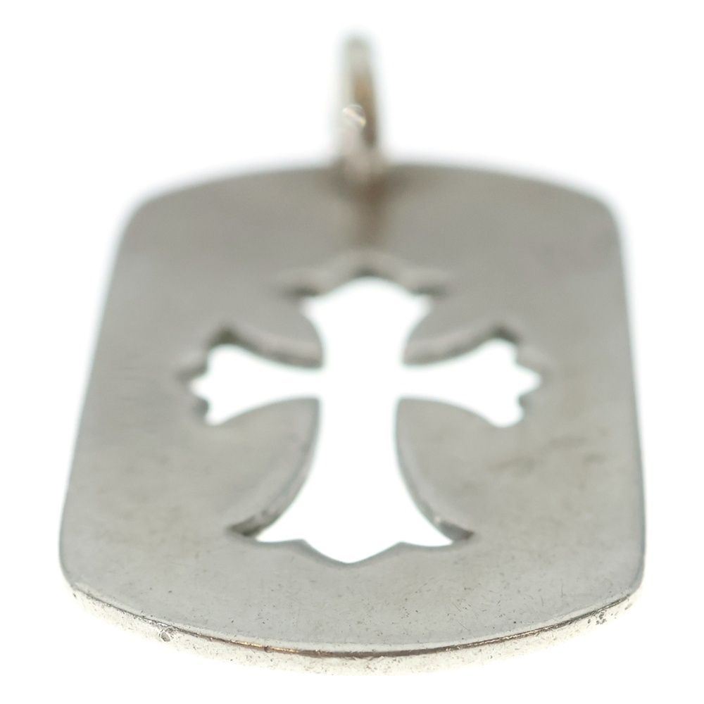 Chrome Hearts D Tag Lrg CO Crs Cutout Cross Dog Tag Large Pendant Top Silver — view 5