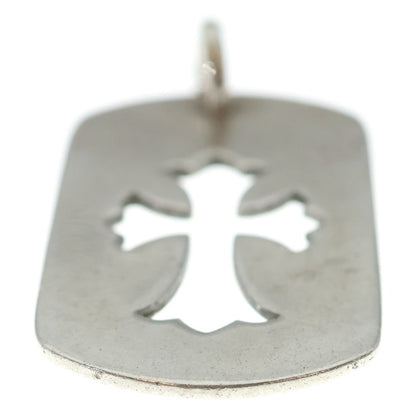 Chrome Hearts D Tag Lrg CO Crs Cutout Cross Dog Tag Large Pendant Top Silver — view 5