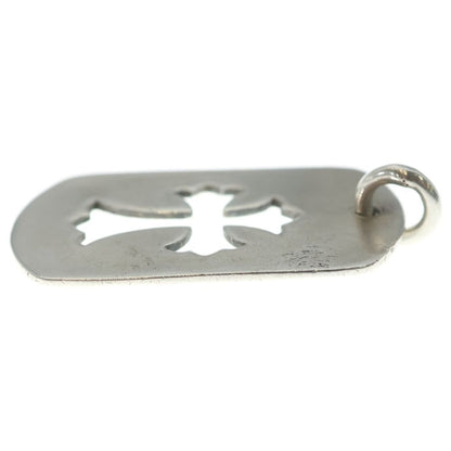 Chrome Hearts D Tag Lrg CO Crs Cutout Cross Dog Tag Large Pendant Top Silver — view 3