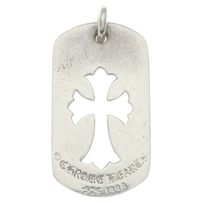 Chrome Hearts D Tag Lrg CO Crs Cutout Cross Dog Tag Large Pendant Top Silver — view 2